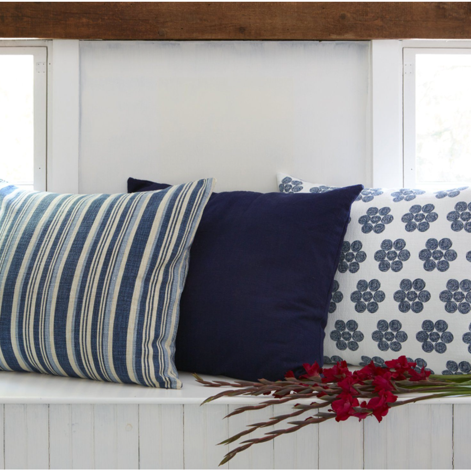 John Robshaw Textiles Aamil Indigo Cotton King Throw Pillow