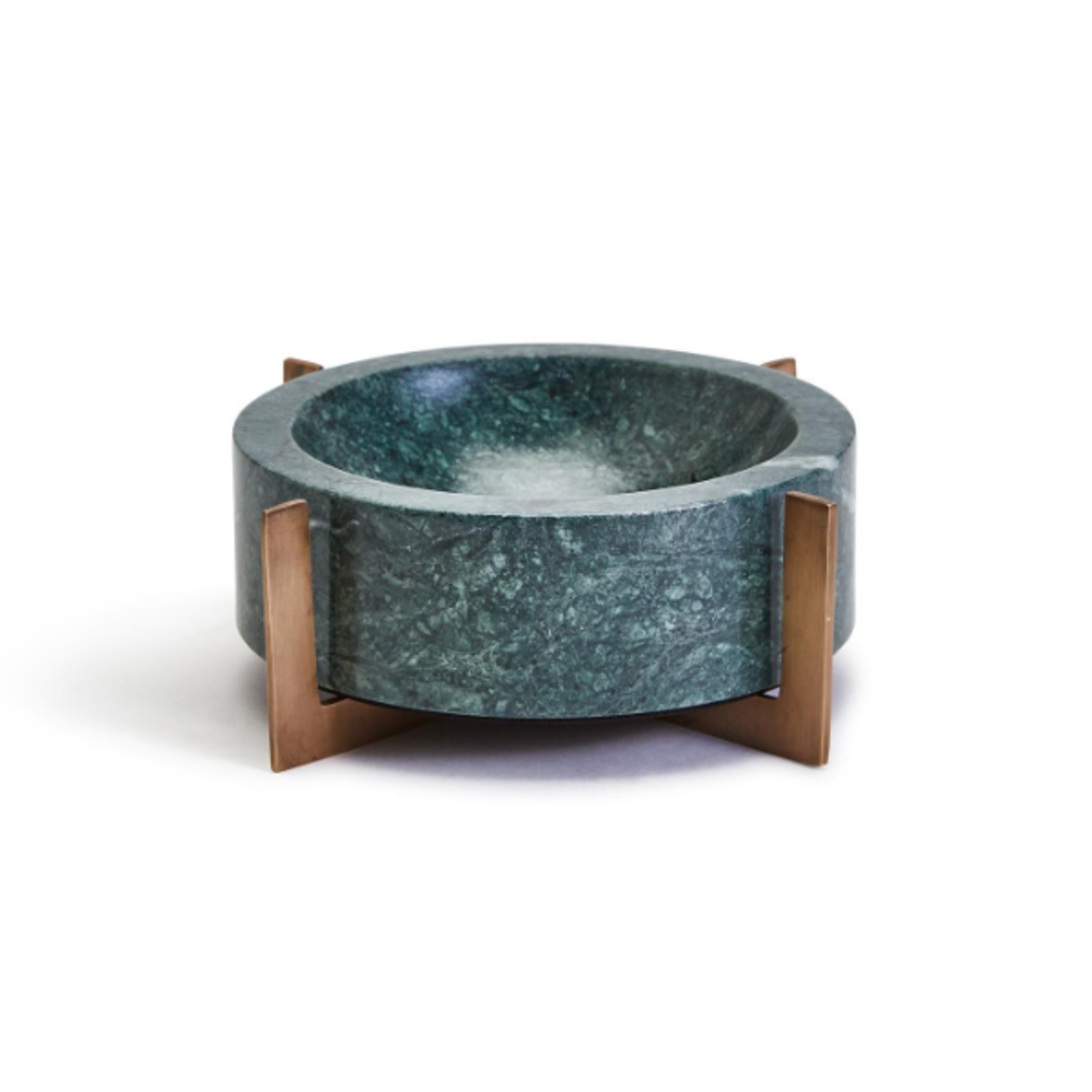 Stahl Green Marble Bowl w/ Gold Stand Designer's Studio