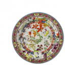 Gien Bagatelle Floral & Leaf Canape Dessert Plates Set of 4