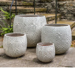 Campania Sand Dollar Cream Glazed Planter - Medium 12″ x 11″