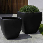 Campania Tecate Playa Noche Black Cement Planter - Small 16.25″ x 15.75″