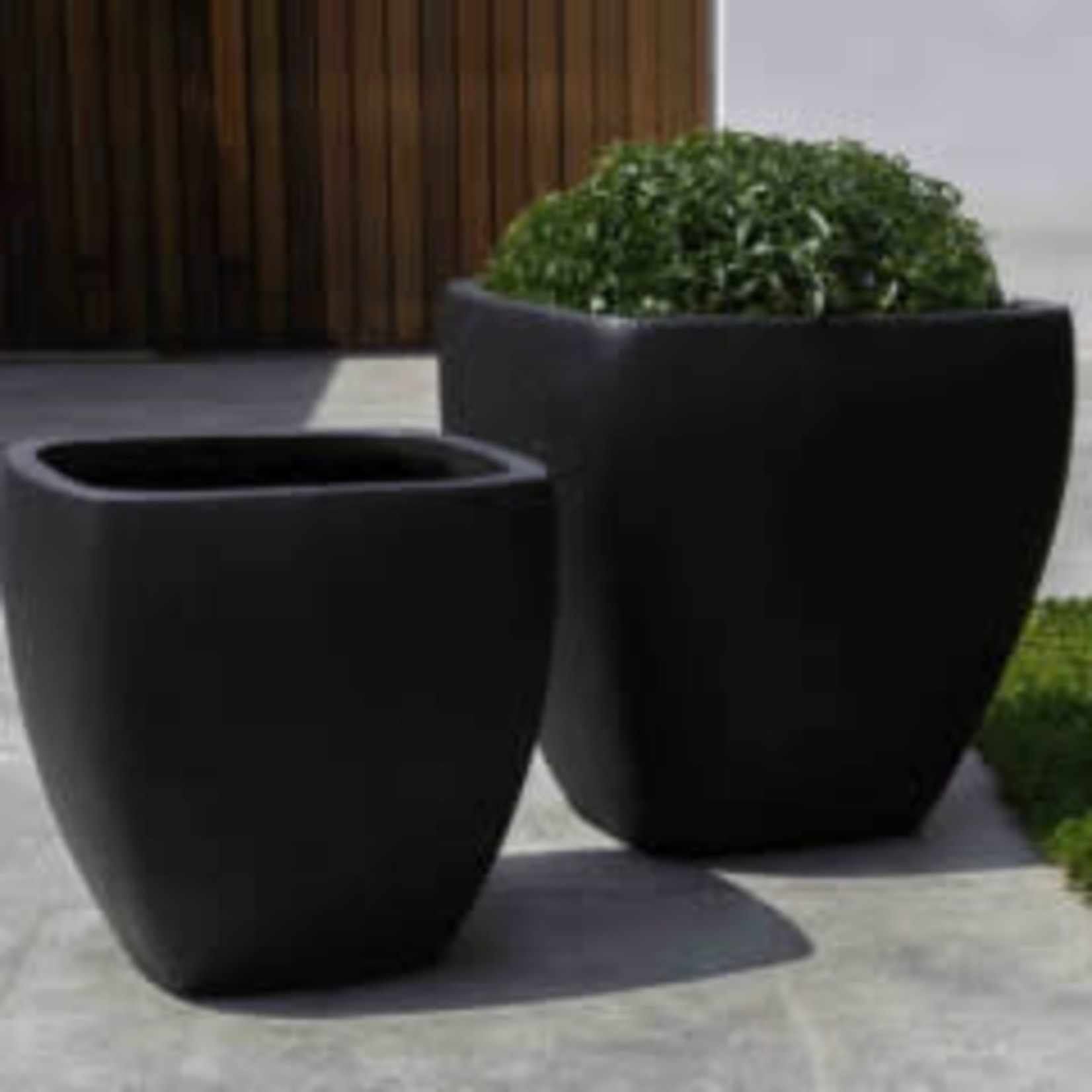 Campania Tecate Playa Noche Black Cement Planter - Small 16.25″ x 15.75″