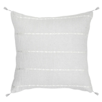 Anaya Seville Embroidered Stripe So Soft Linen 20x20 Pillow with Insert