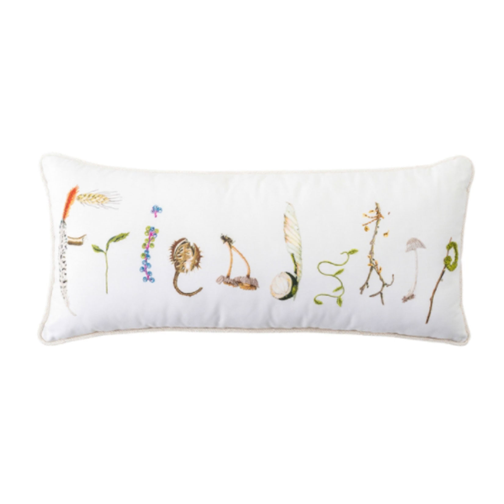 Juliska Forest Walk Embroidered Friendship Pillow