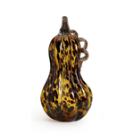 Two's Company Hand-Blown Glass Amber Pumpkin Gourd