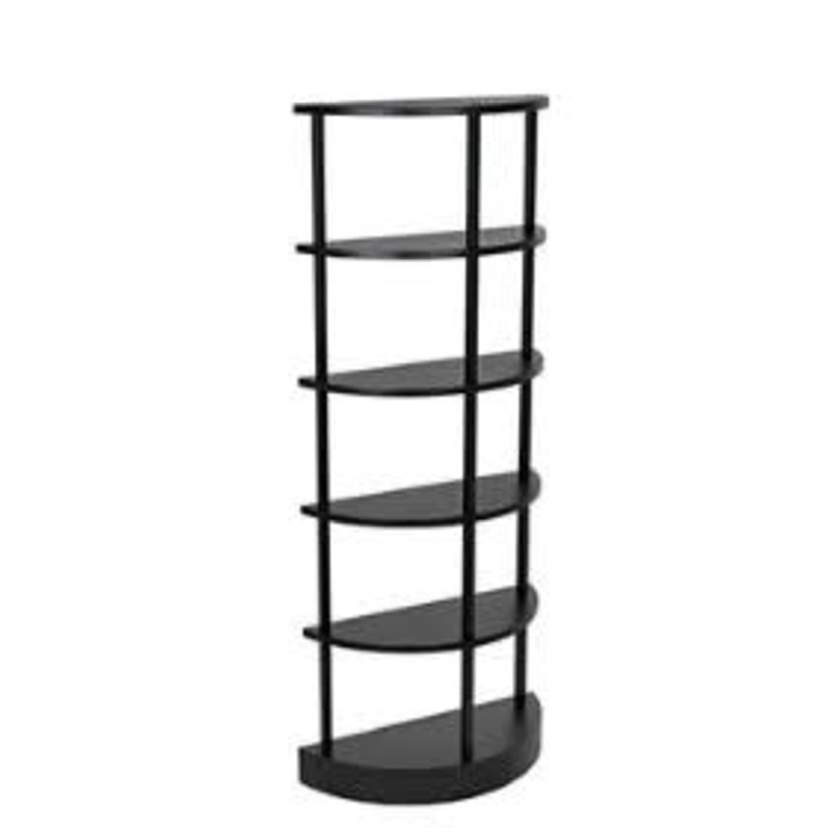 Noir Spago Bookcase Black Metal