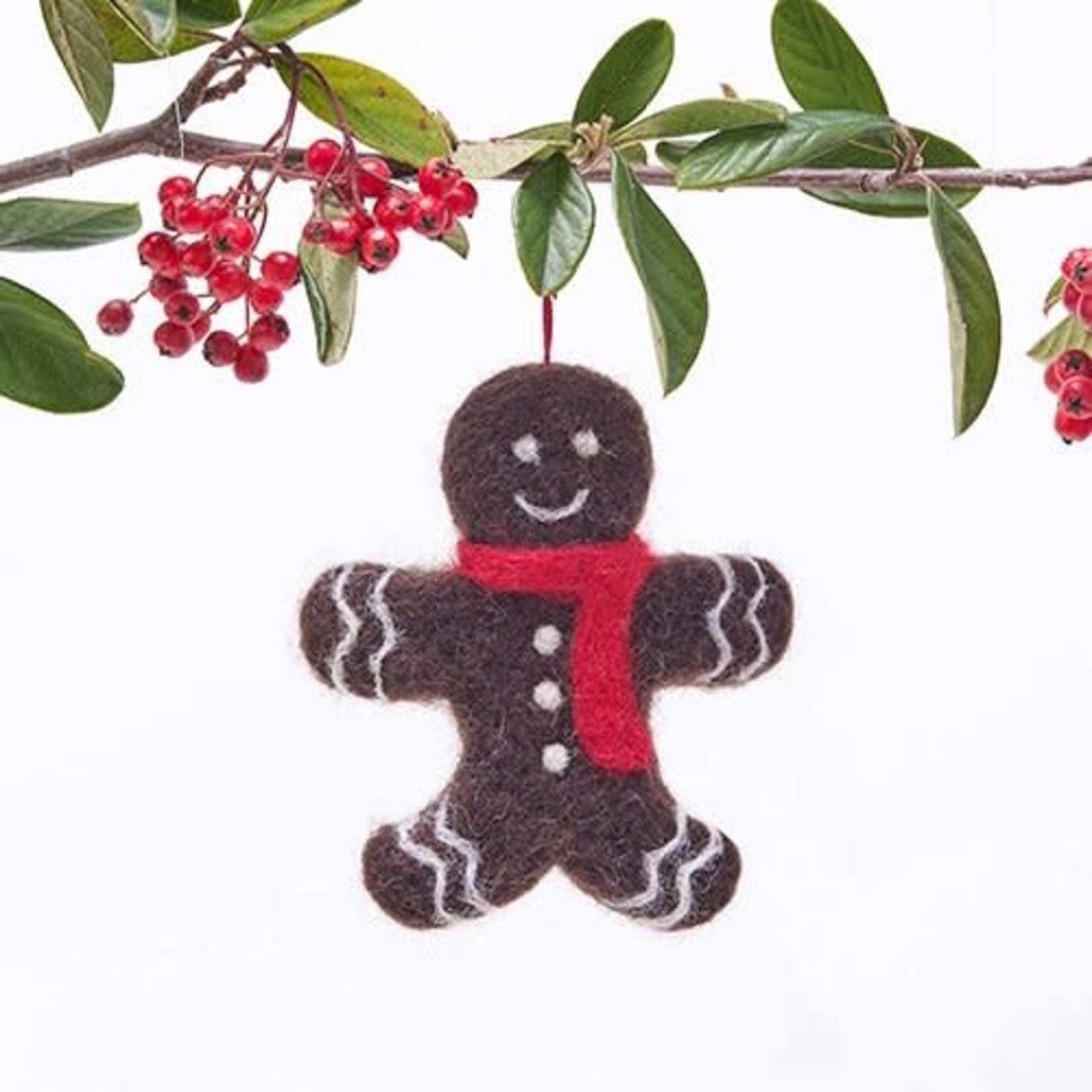 Rockflowerpaper Gingerbread Man Felt Ornament