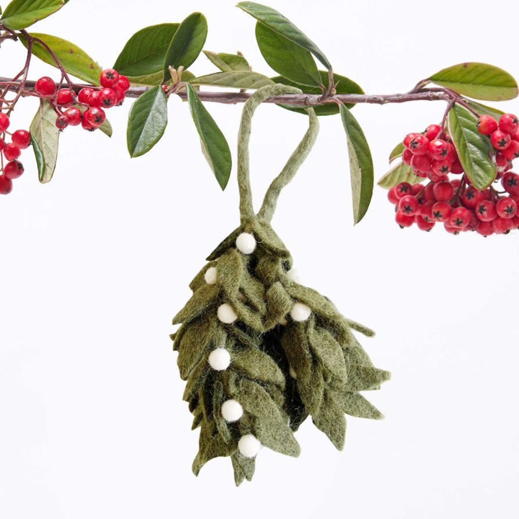 Rockflowerpaper Mistletoe Felt Ornament