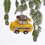 Rockflowerpaper NYC Yellow Taxi Wool Felt Ornament
