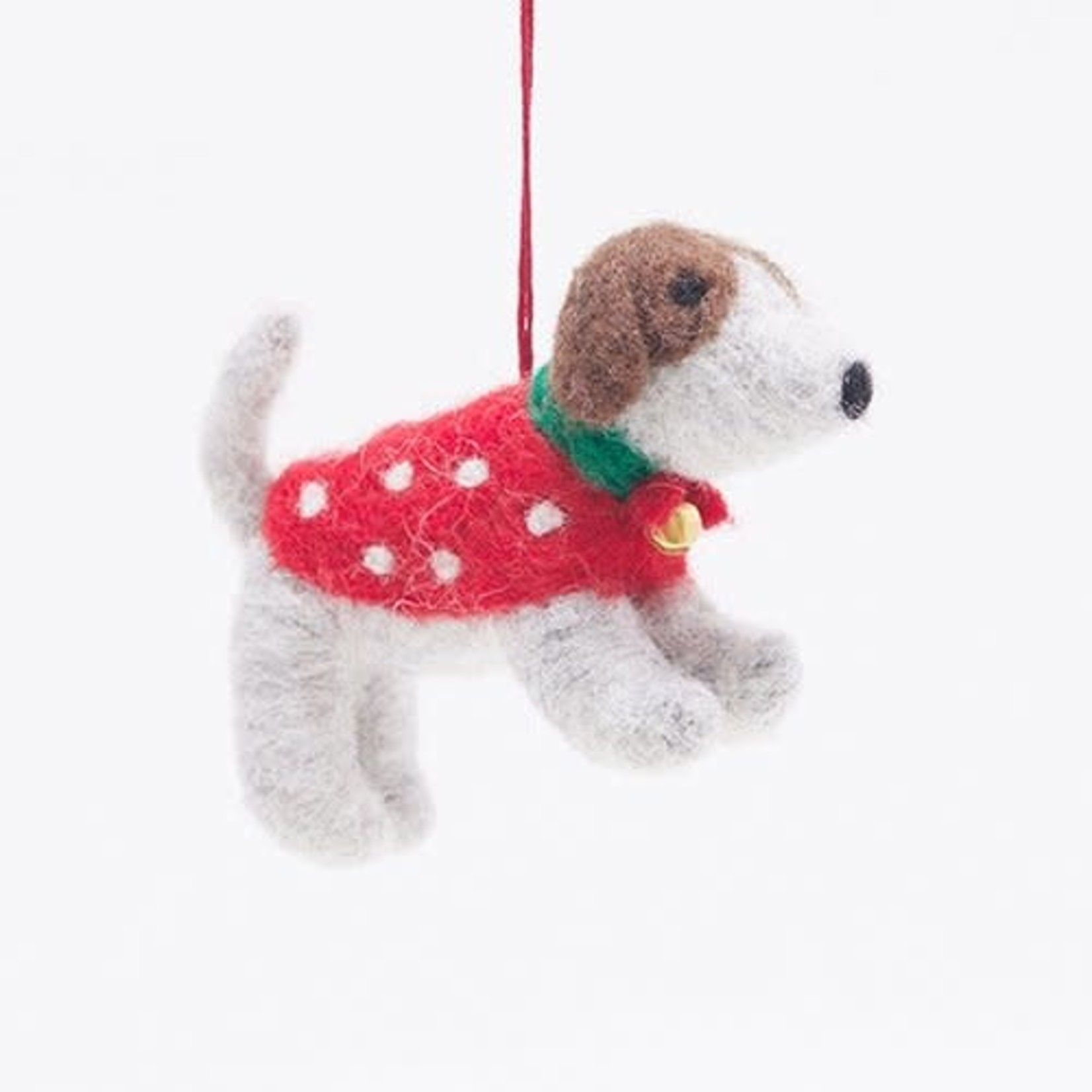 Rockflowerpaper Red Sweater Dog Felt Ornament