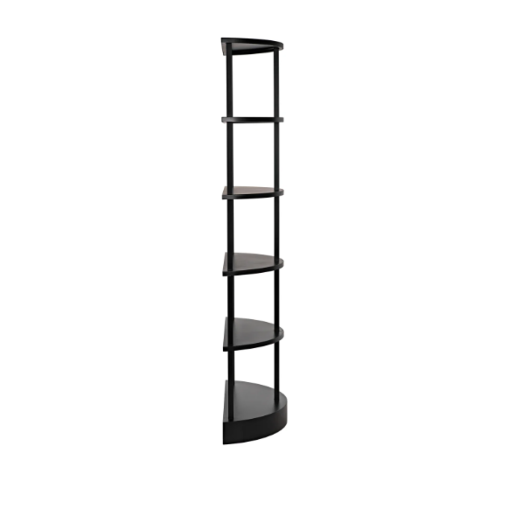 Noir Spago Bookcase Black Metal