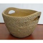Napa Home and Garden Basket Weave Natural Cachepot - Large 9" x 6.25"