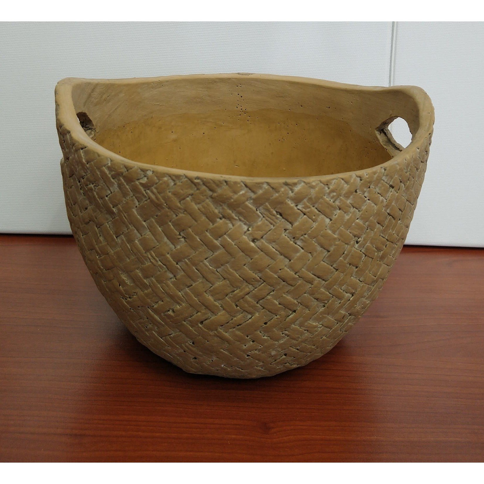 Napa Home and Garden Basket Weave Natural Cachepot - Medium 7.75" x 5.25"