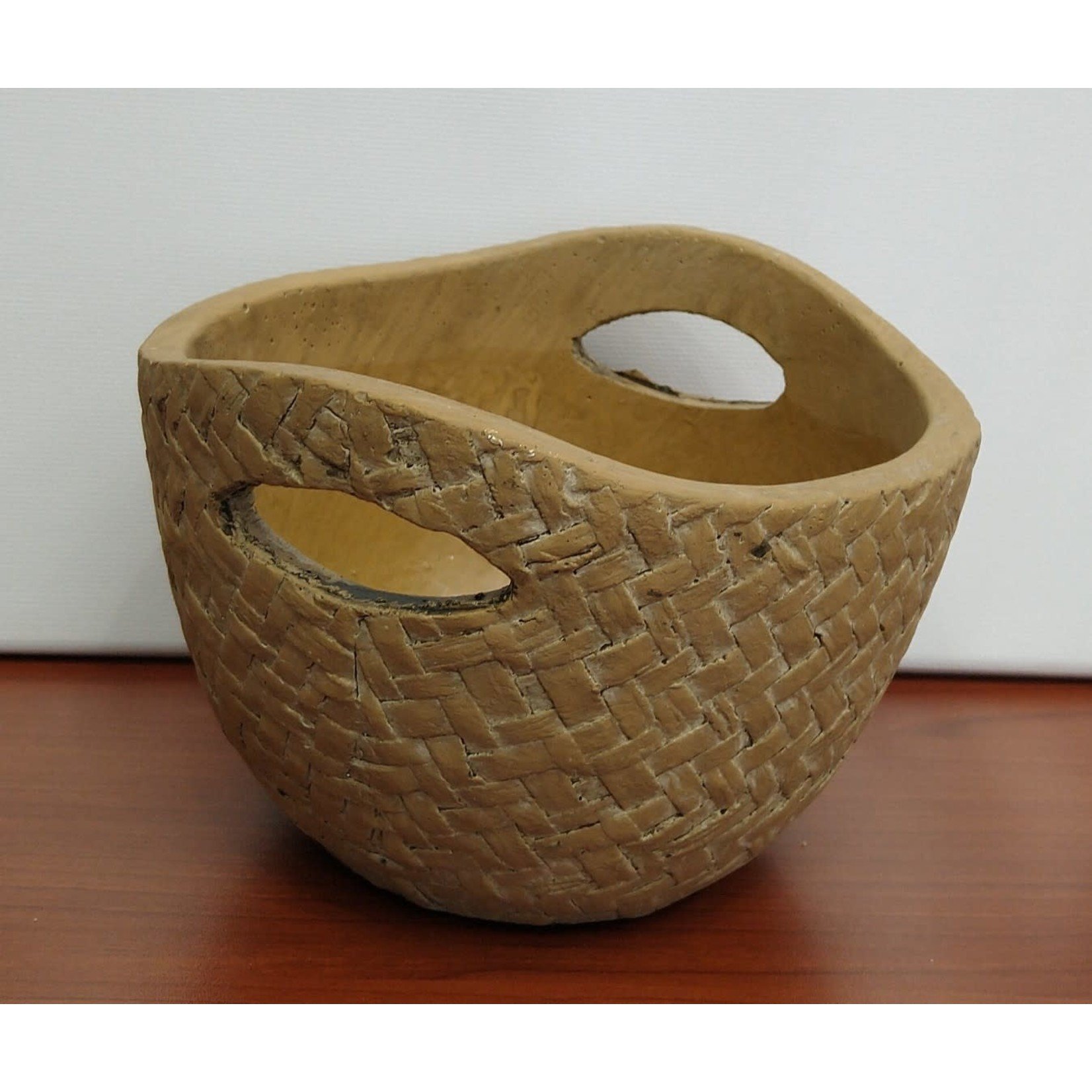 Napa Home and Garden Basket Weave Natural Cachepot - Small 6" x 4"
