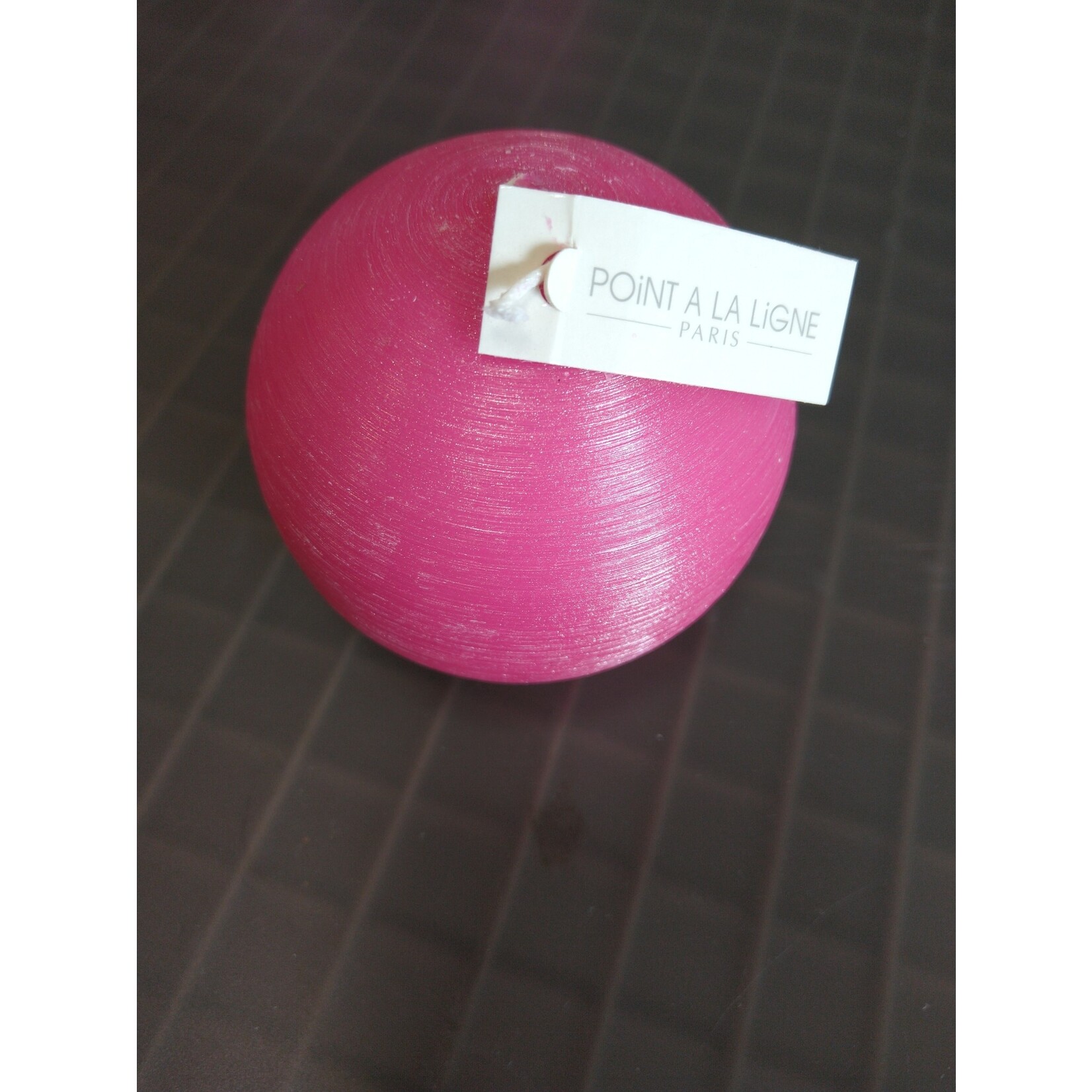 Point a la Ligne Sphere #2 Peony Candle