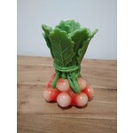 Point a la Ligne Large Bunch of Radishes Handmade Candle