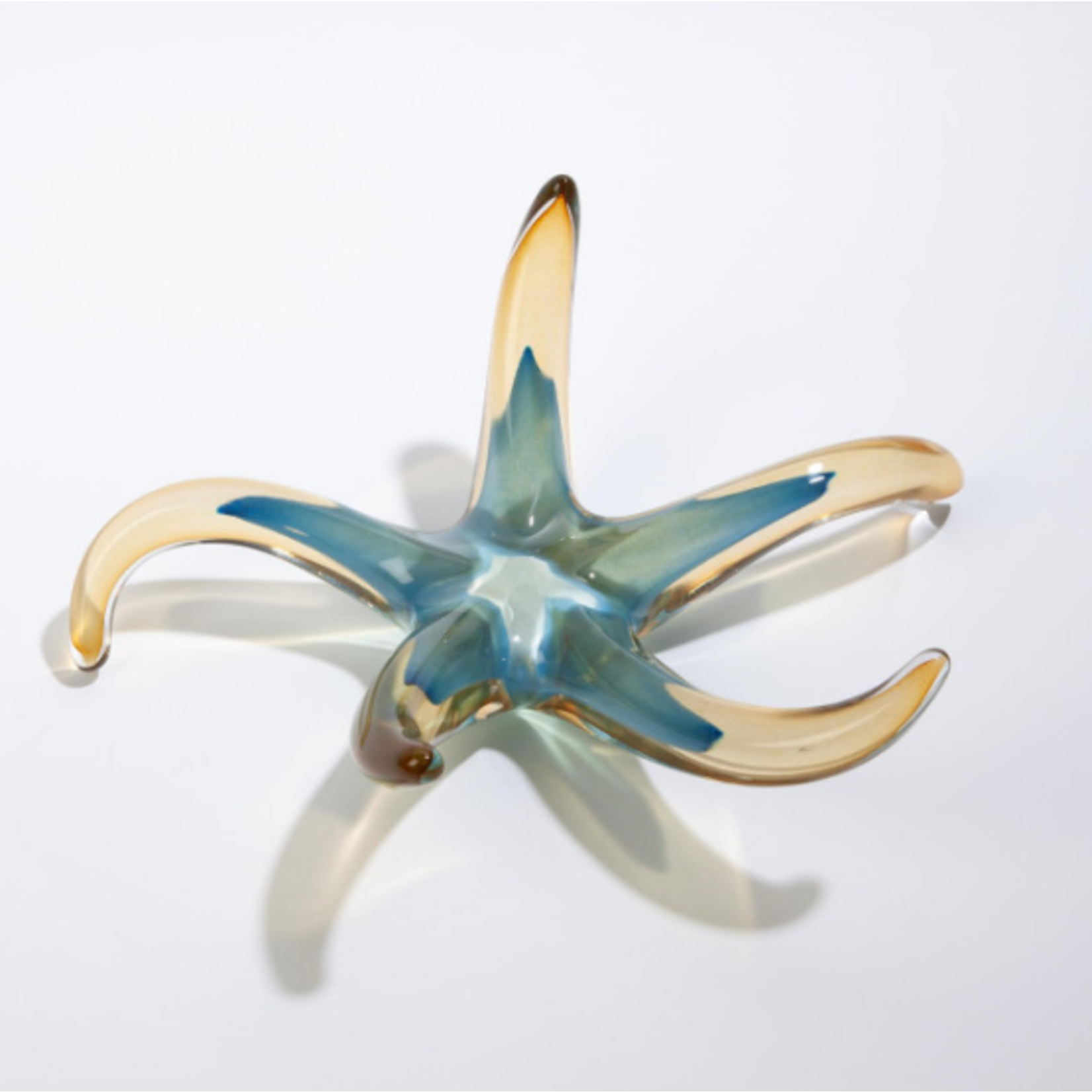 Global Views Starfish Blue Amber Sculpture
