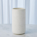 Global Views Simple Marble Vase White Small