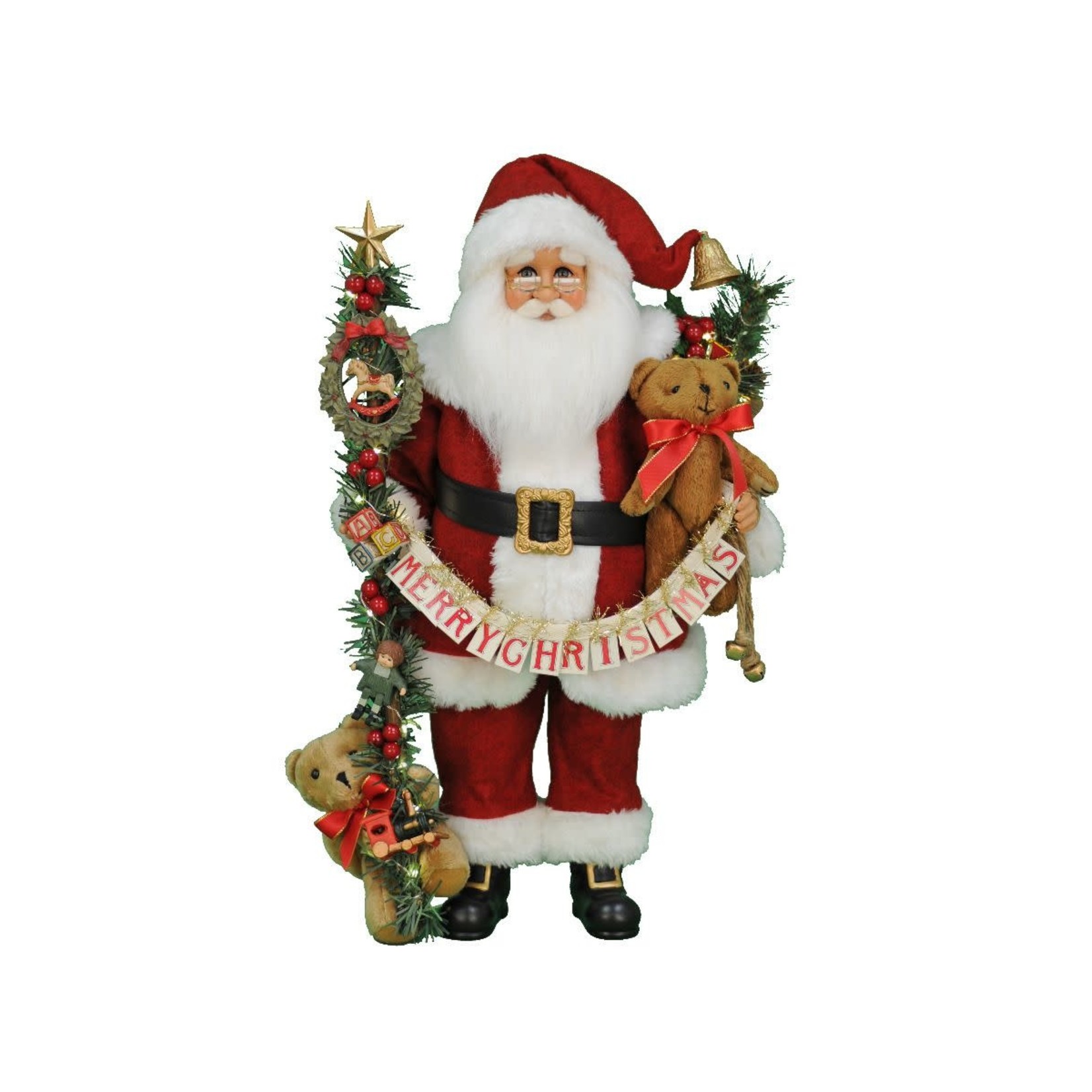 Karen Didion Originals Lighted Musical Christmas Santa