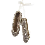 Shishi LLC Ballet Shoes Gold & Silver Beaded Ornament