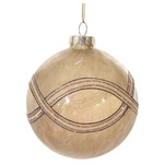 Shishi LLC Glass Ball Frosted Tinsel Ornament