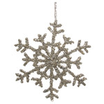 Shishi LLC Glitter Silver Snowflake Ornament 6"
