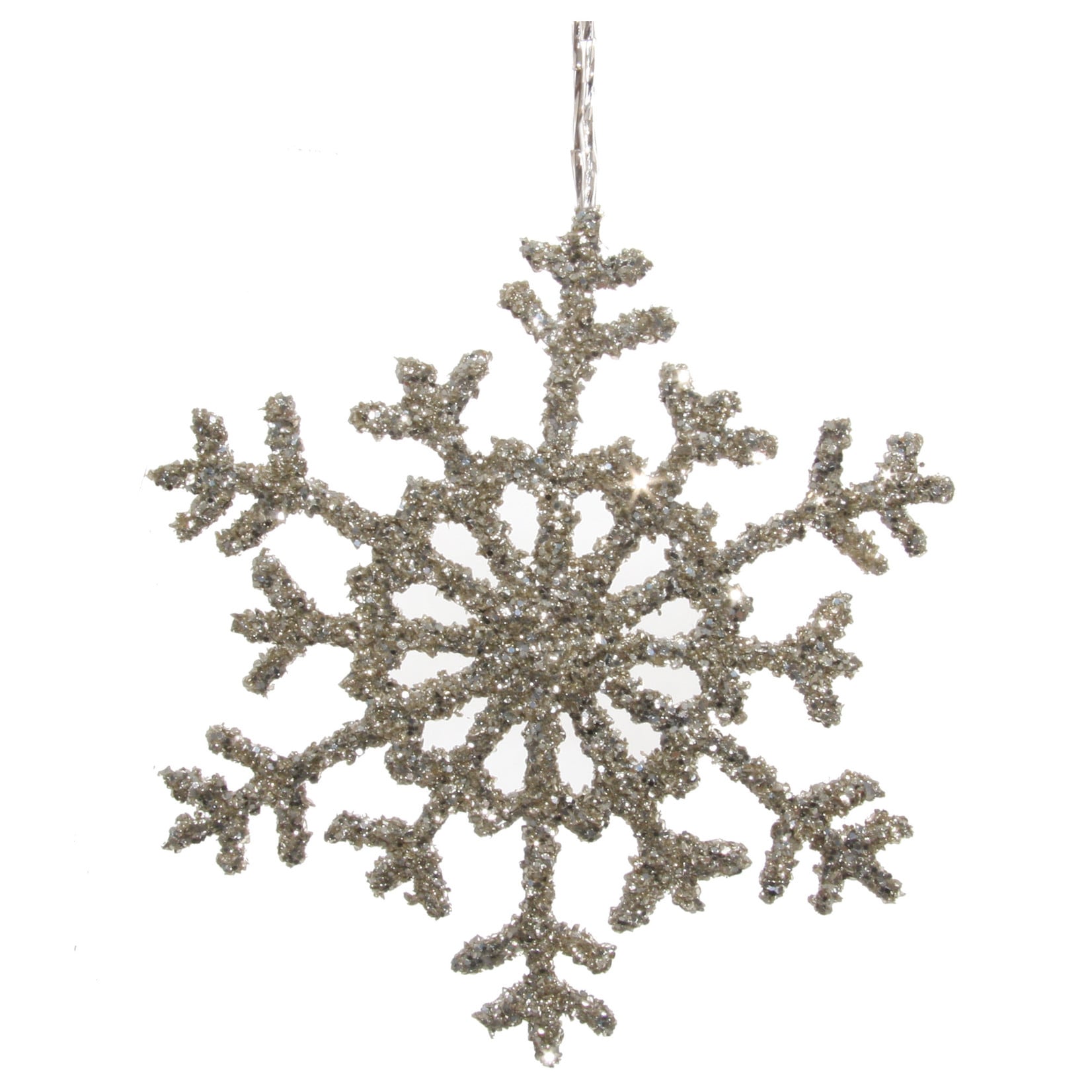 Shishi LLC Glitter Silver Snowflake Ornament 6"