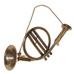 Shishi LLC Mini Brass Bugle Ornament 7"