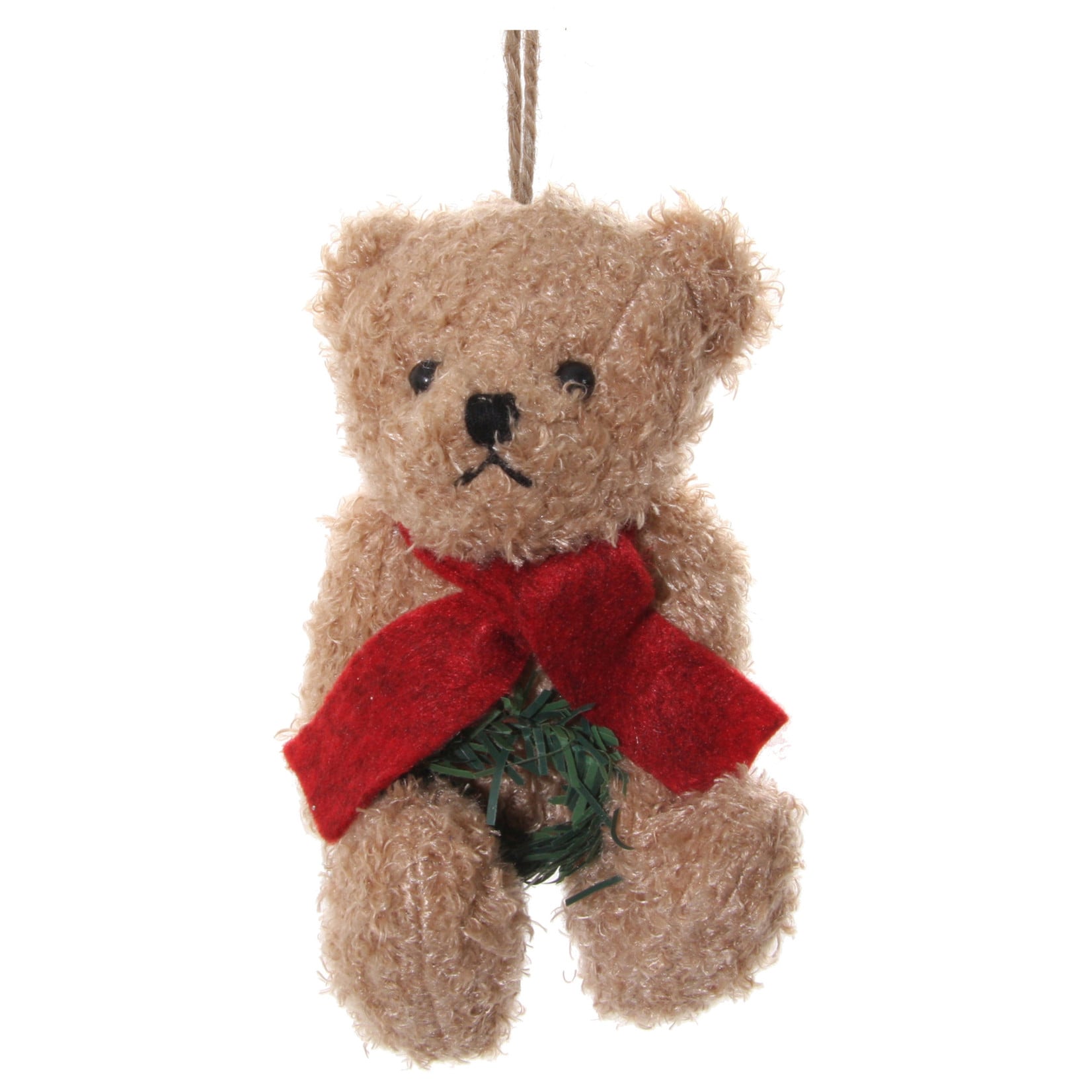 Shishi LLC Teddy Bear with Red Scarf Ornament