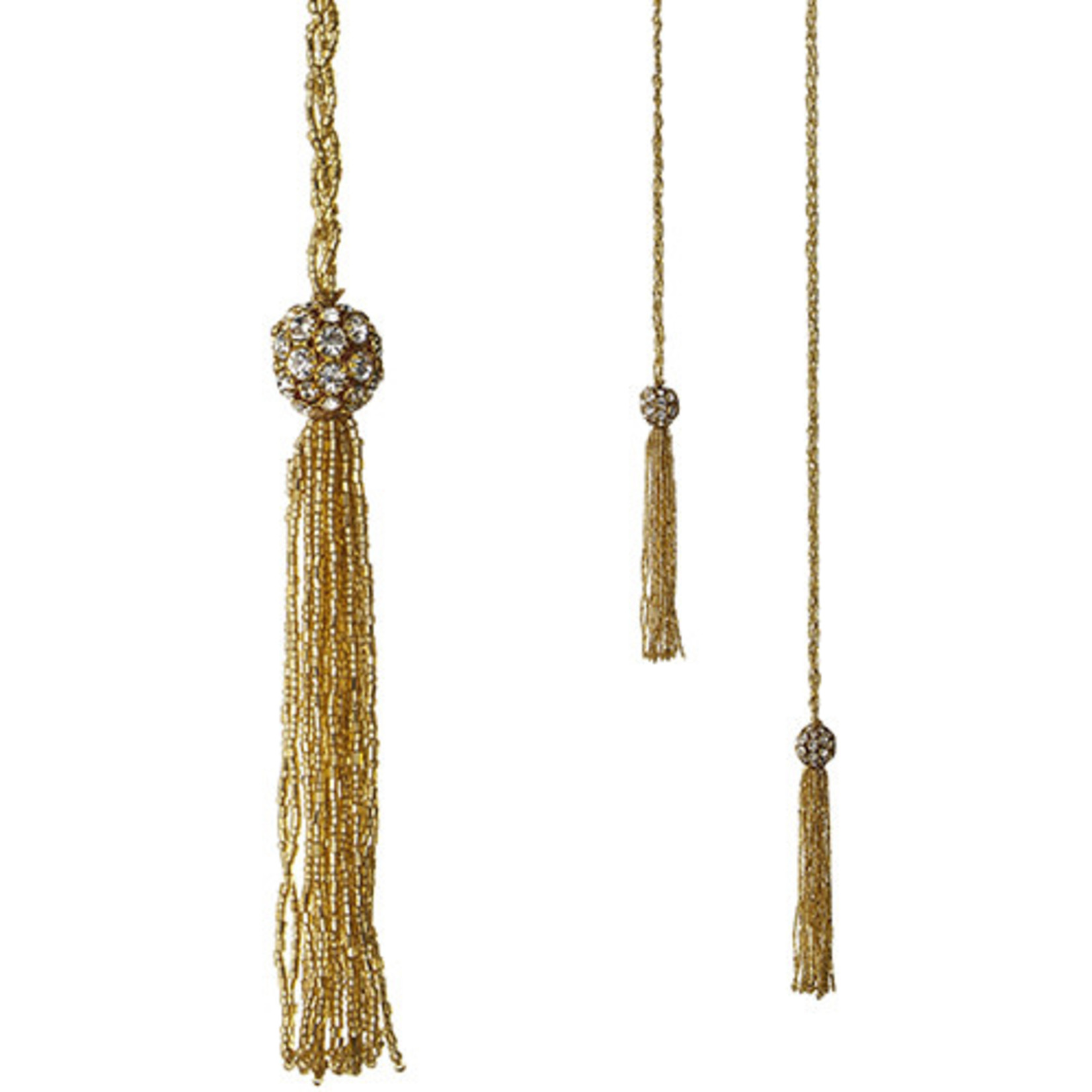 RAZ Imports Gold Beaded Garland with Tassels 3' Ornament