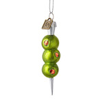 RAZ Imports Three Olives Please Cocktail Pick Glass Ornament