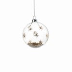 Zodax Clear Ball with Gold Star Confetti Ornament - Medium