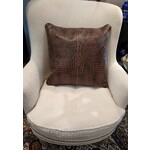 Fairfield Saddle Leather Throw Pillow