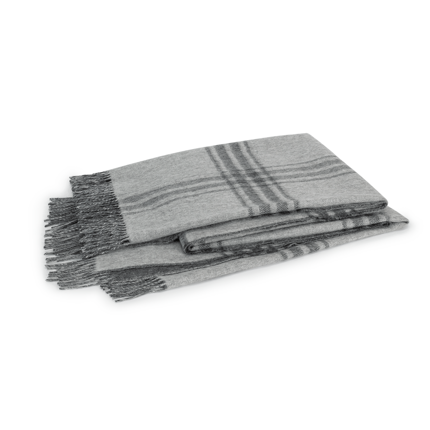 Matouk Diego Throw Charcoal