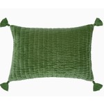 John Robshaw Textiles Velvet Moss Kidney Pillow 12x18 with Insert
