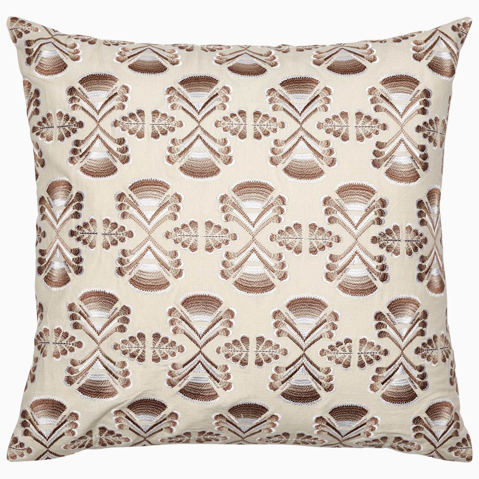 John Robshaw Textiles Bamana Sand Decoration Pillow 22x22 with Insert