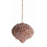 Napa Home and Garden Brown Glitter Onion Holiday Ornament