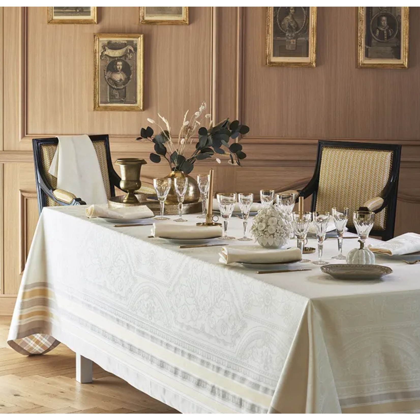 Garnier Thiebaut Galerie Des Glaces Vermeil Cotton Tablecloth
