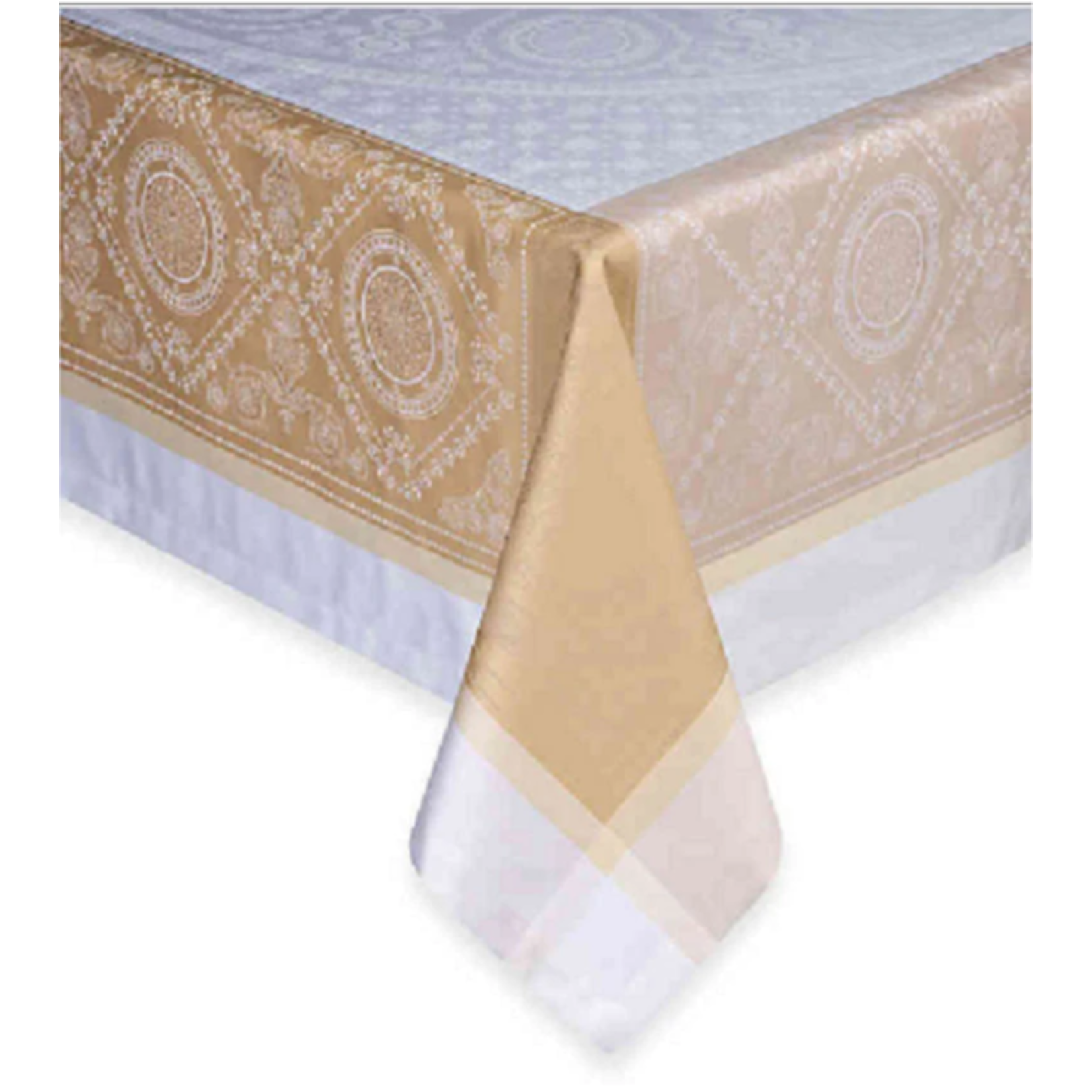 Garnier Thiebaut Imperatrice Gold Cotton Tablecloth