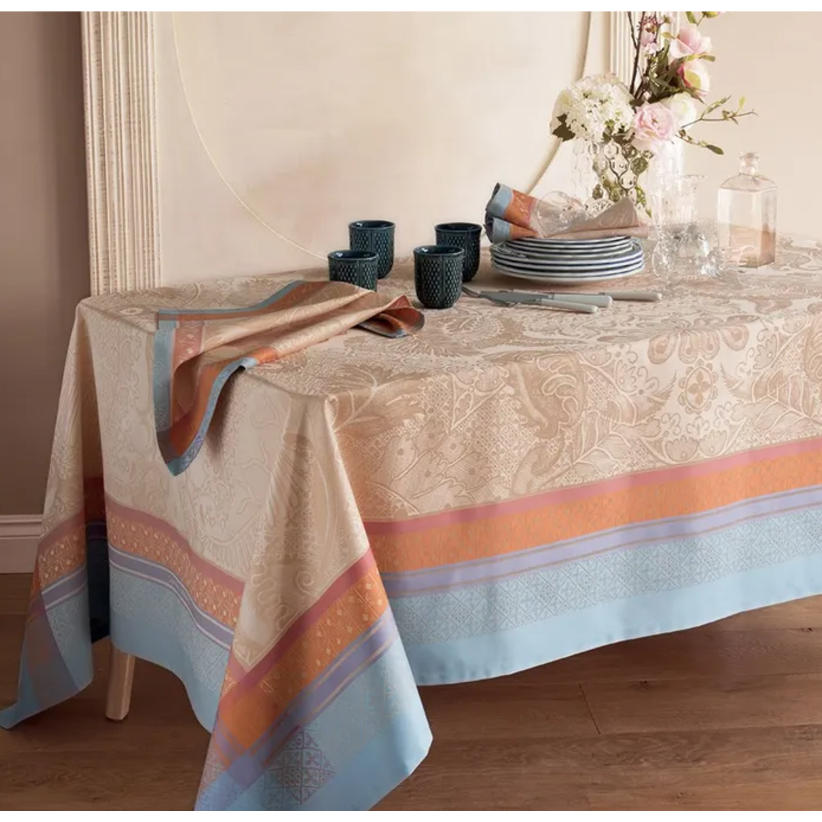 Garnier Thiebaut Isaphire Iridescent Tablecloth