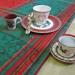 Garnier Thiebaut Mille Asters Noel Cotton Tablecloth