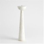 Global Views Round Top Candle Stand White Large