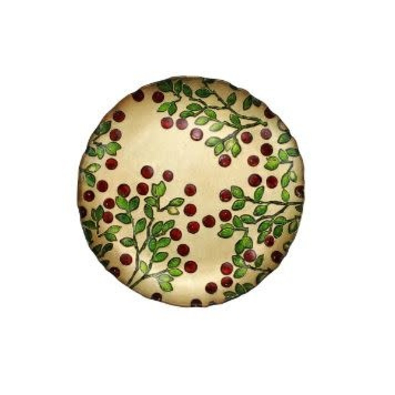 Vietri Cranberry Glass Salad Plate