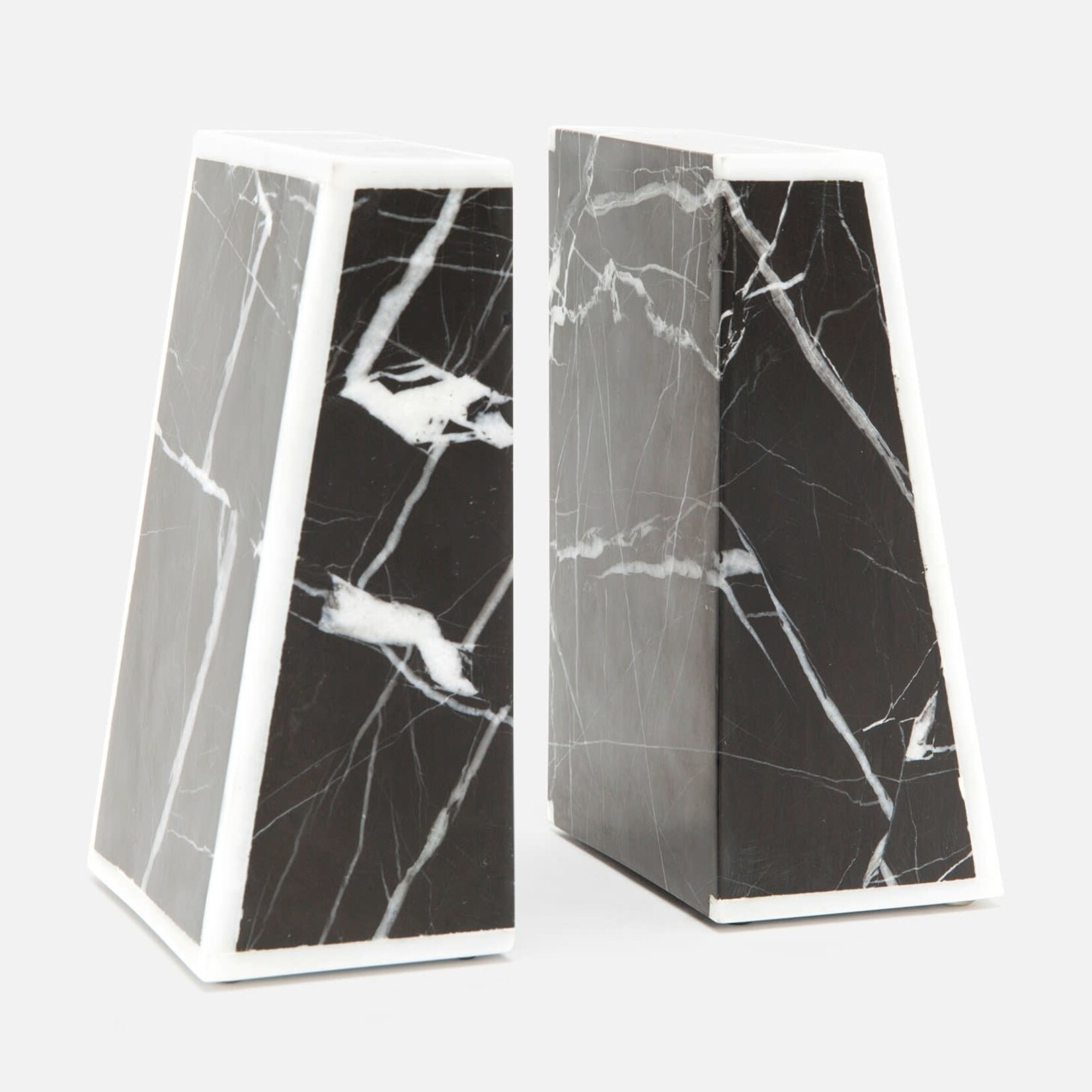 Made Goods Griffen Nero Marble Bookend Set