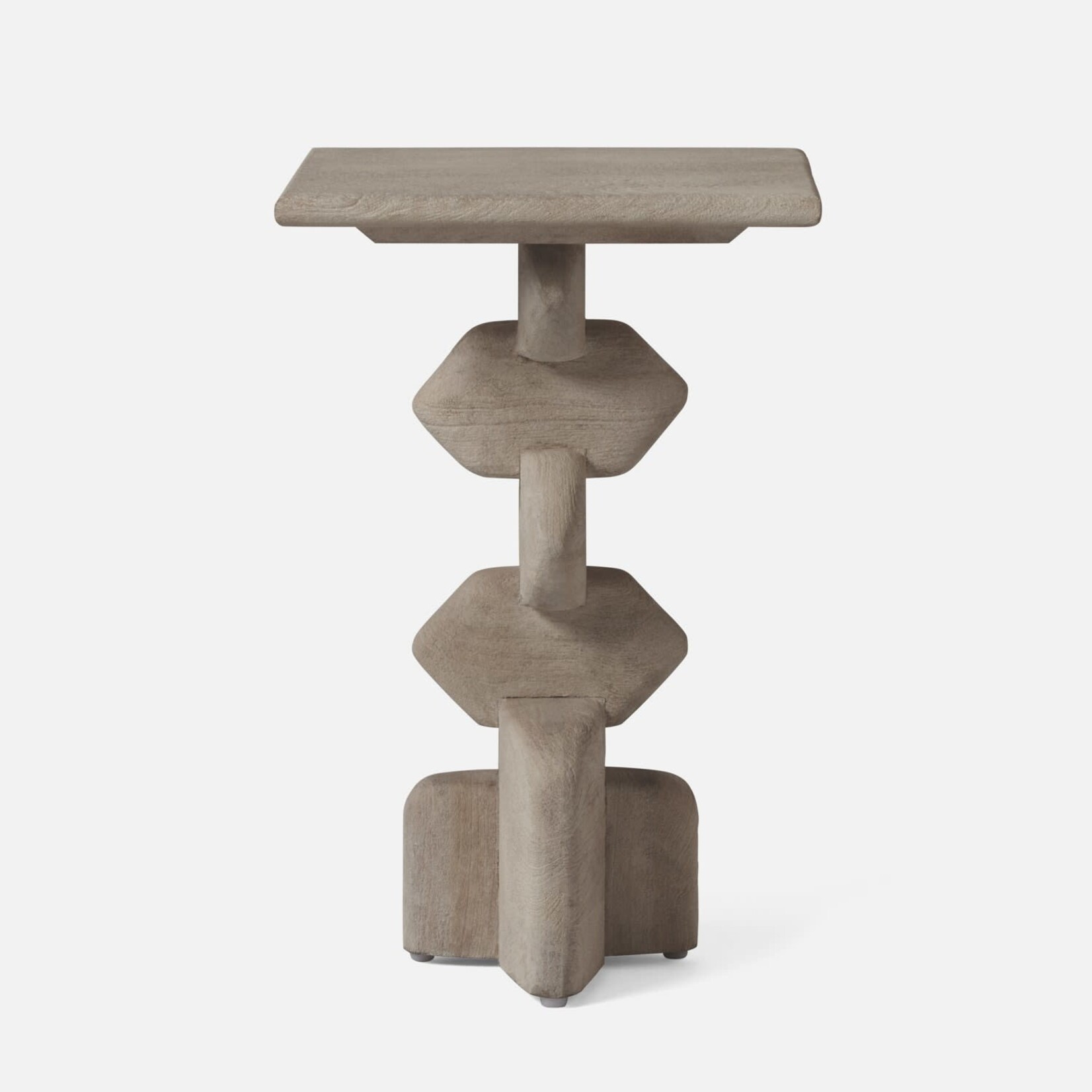 Made Goods Kordelle Accent Table Light Grey Wood