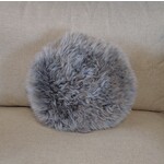 Tannery & Co. Merino Fur 16" Round Pillow Slate