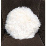 Tannery & Co. Merino Fur 16" Round Pillow Snow