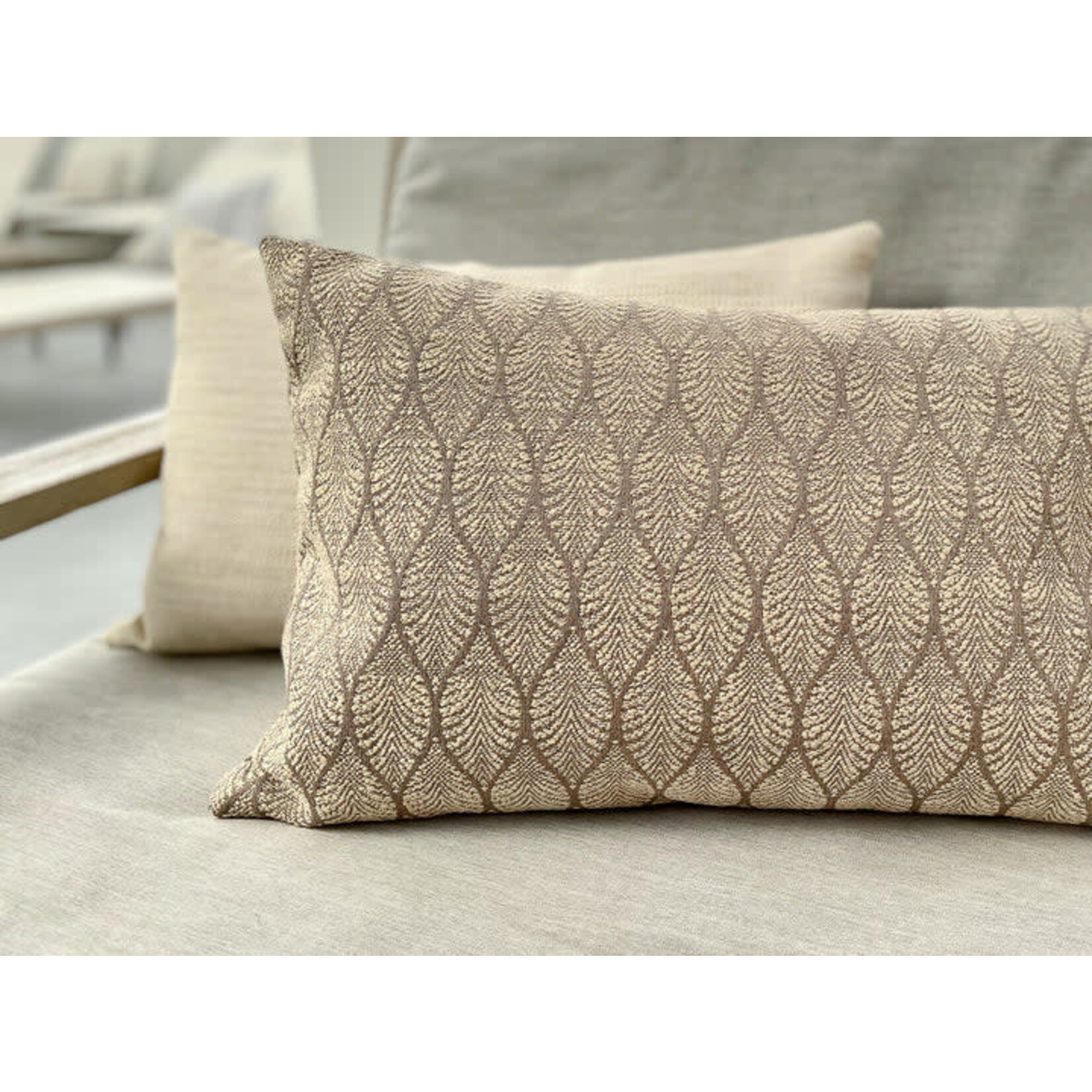 Anaya Summer Flora Mocha Indoor Outdoor Pillow 14"x20"