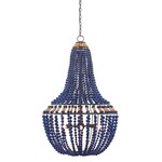 Currey & Company Penelope Chandelier Cobalt Blue