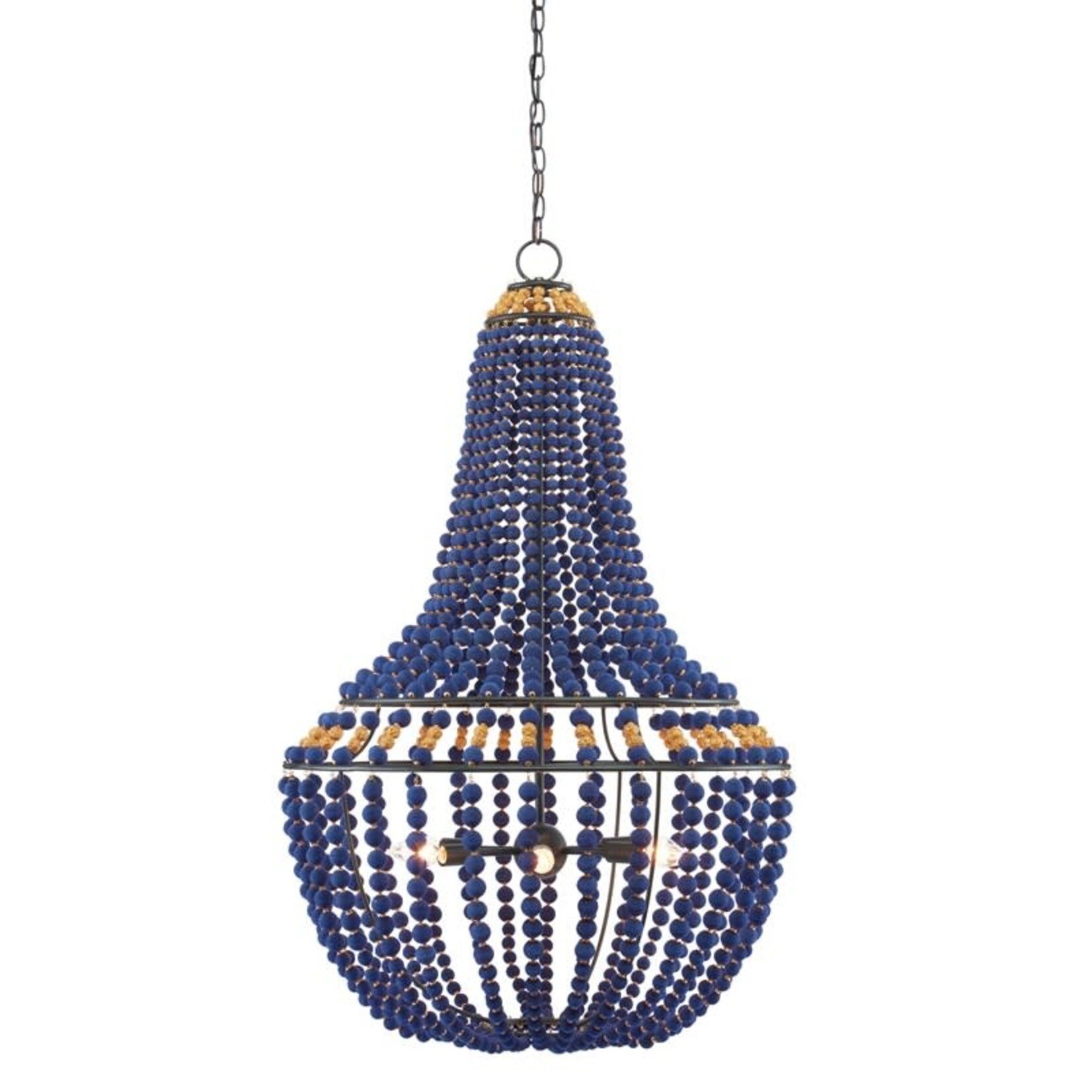 Currey & Company Penelope Chandelier Cobalt Blue